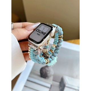 Dây đeo tua rua đính cườm phong cách Bohemian cho Apple Watch Ultra 46 / 44 / 40 / 49 / 45 / 41 / 42 / 38 / 45mm iwatch Series Ultra / 10 / 9 / 8 / 7 / 6 / 5 / 4 / 3 / 2 / 1 / SE