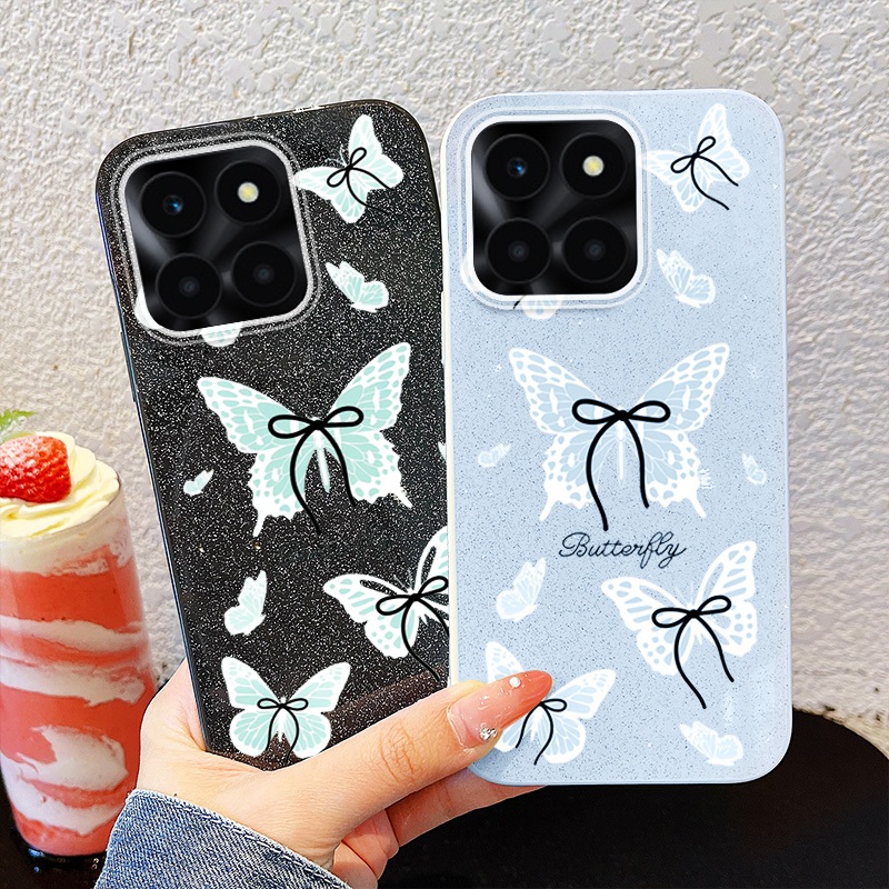 Ốp Lưng Bướm YBD INS Cho Honor X7D 400 Smart X6S X8C X8B X8 5G X6A X6B X6 Nơ Rỗng Niche Vỏ Điện Thoại Trái Tim Cô Gái