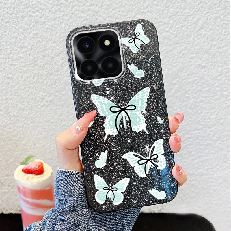 Ốp Lưng Bướm YBD INS Cho Honor X7D 400 Smart X6S X8C X8B X8 5G X6A X6B X6 Nơ Rỗng Niche Vỏ Điện Thoại Trái Tim Cô Gái