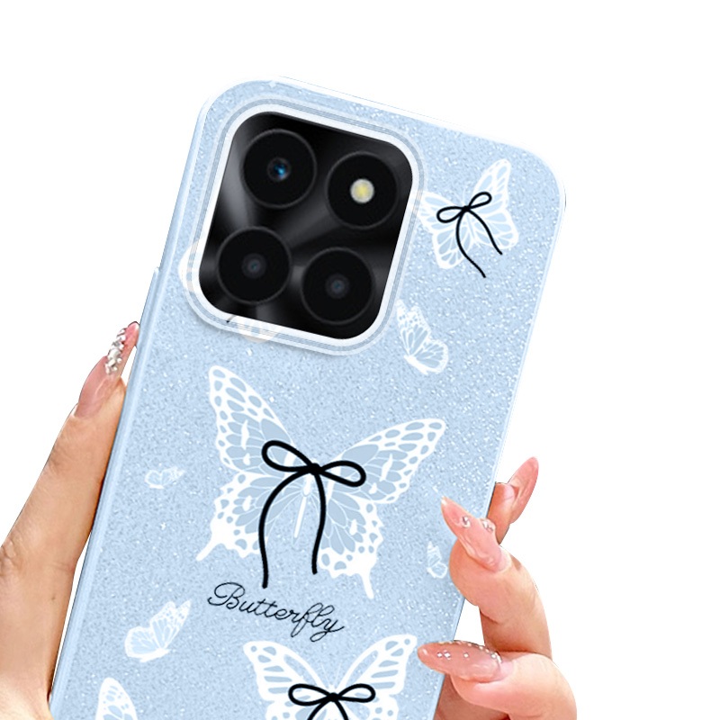 Ốp Lưng Bướm YBD INS Cho Honor X7D 400 Smart X6S X8C X8B X8 5G X6A X6B X6 Nơ Rỗng Niche Vỏ Điện Thoại Trái Tim Cô Gái
