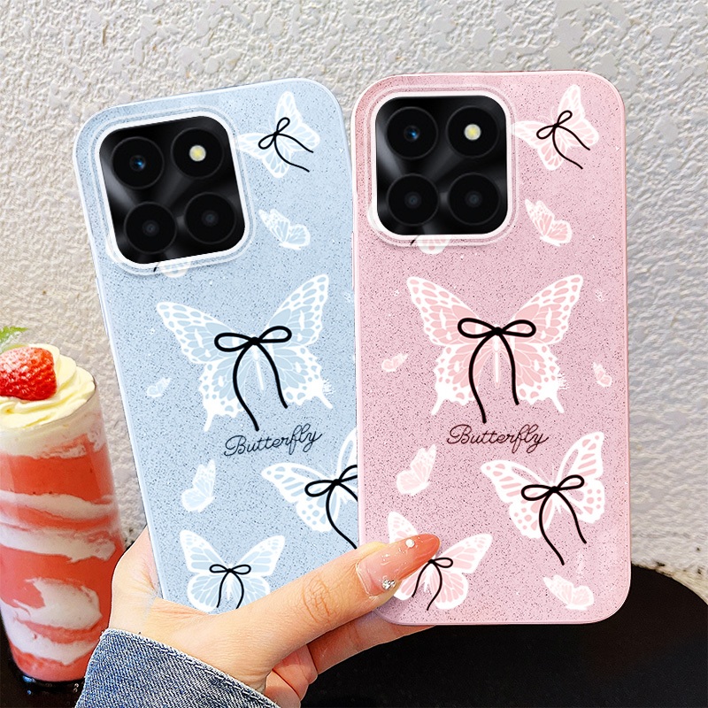 Ốp Lưng Bướm YBD INS Cho Honor X7D 400 Smart X6S X8C X8B X8 5G X6A X6B X6 Nơ Rỗng Niche Vỏ Điện Thoại Trái Tim Cô Gái