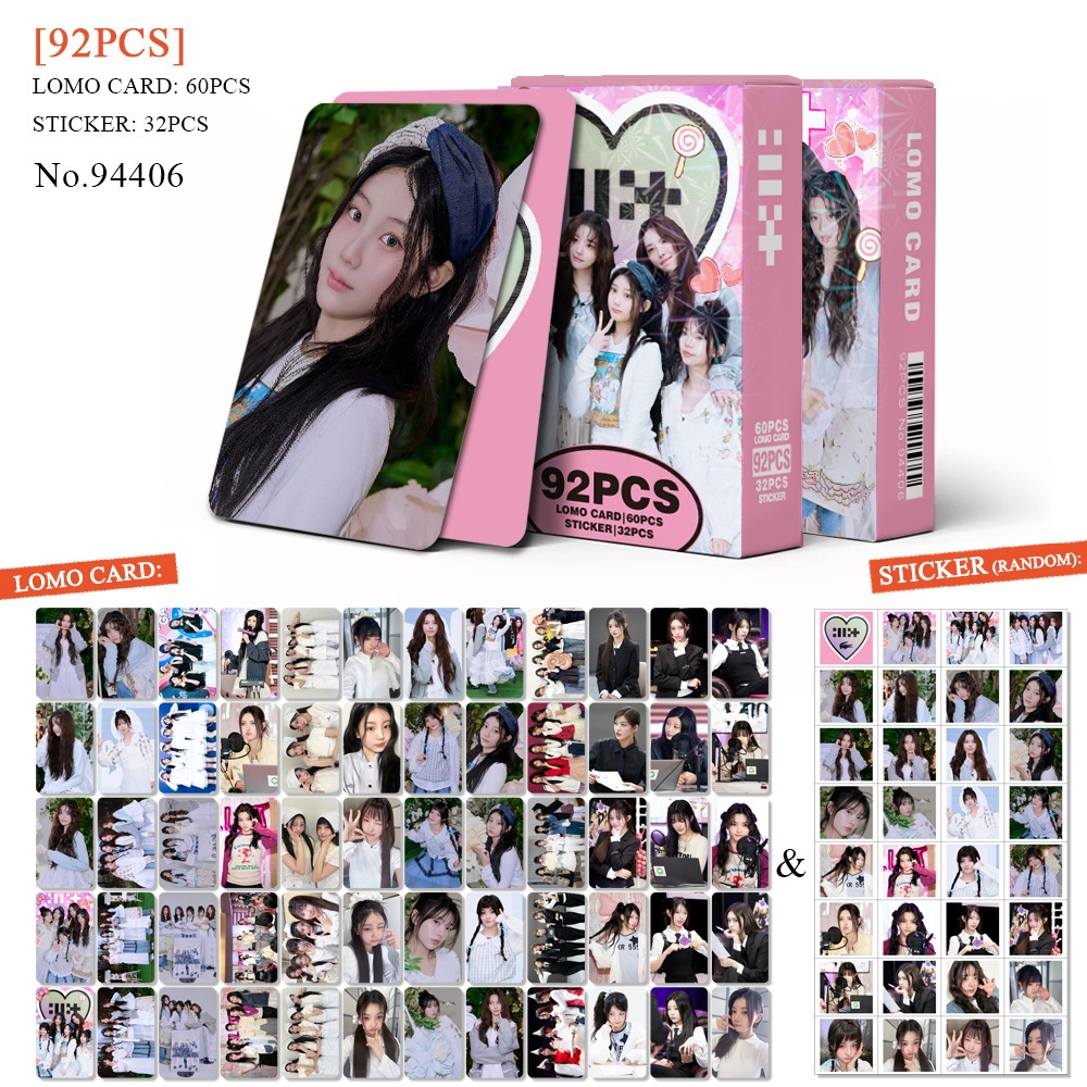 92 Cái / hộp ILLIT Lomo Thẻ Photocards Từ Tính Nhãn Dán SUPER REAL ME Album YUNAH MINJU MOKA WONHEE IROHA Bưu Thiếp YM