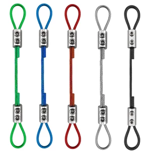 Bộ dây cáp bằng thép không gỉ PVC nhiều màu 2mm 3mm có thể điều chỉnh để treo hình ảnh Cây cảnh đu máy ảnh