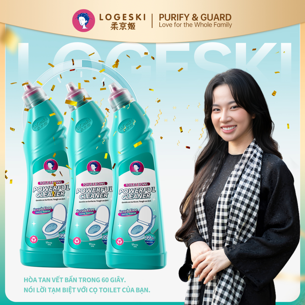 Nước Tẩy Bồn Cầu Logeski 500ml – Diệt 99.9% Vi Khuẩn, Khử Mùi Mạnh, Không Cần Chà