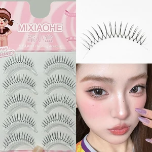 Cụm đơn phân đoạn hình chữ V hình chữ U được làm thủ công lông mi giả tích hợp rễ lông mi giả