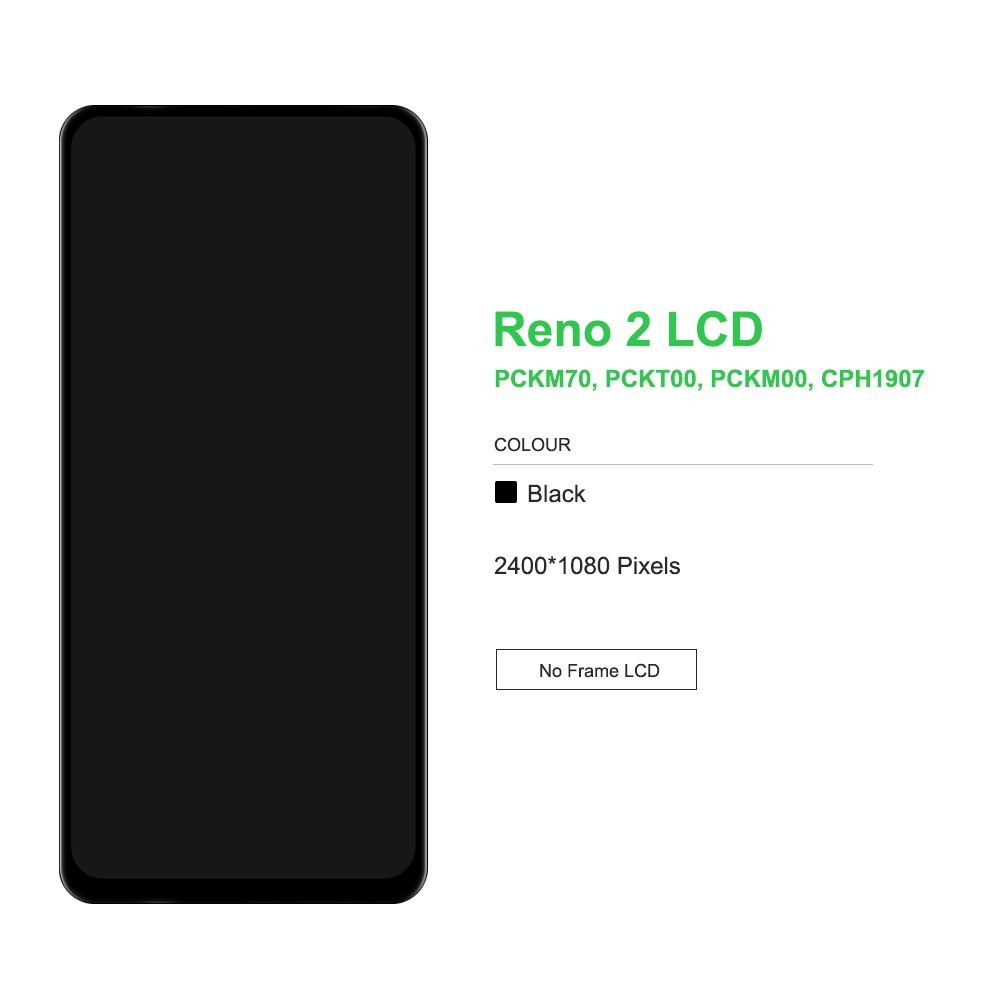 Dành Cho Oppo Reno2 LCD DPCKM70, PCKT00, PCKM00, CPH1907Bộ Số Hóa Màn HìnhTouch