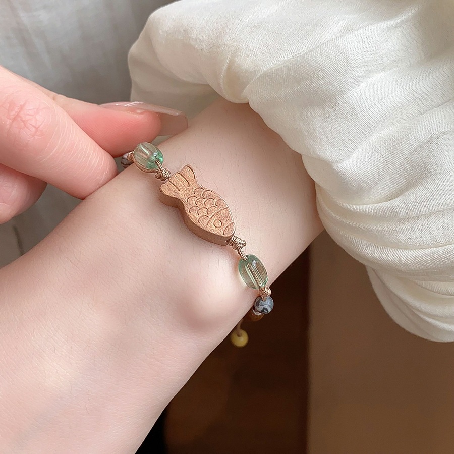 [Jewbeauty] Vòng tay hình giọt nước sao biển đầy màu sắc với vòng tay kéo dệt thời trang đa năng phụ kiện cầm tay đơn giản