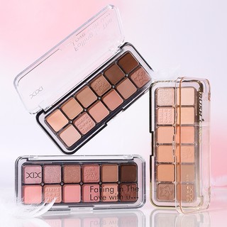 Bảng phấn mắt XIXI 12 màu - Chống thấm nước Độ bão hòa thấp Trang điểm khỏa thân tự nhiên Màu cam Nâu Phấn mắt D820