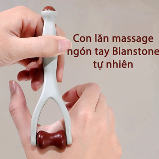 Con lăn Massage ngón tay Bianstone tự nhiên, Máy mát xa tay, Thư giãn ngón tay, Giảm mỏi tay