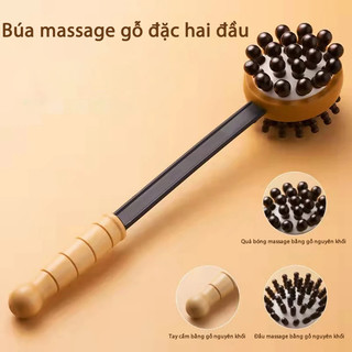 Búa Massage đệm không khí bằng gỗ nguyên khối, Thư giãn cơ lưng, Giảm đau lưng, Massage Pat Massage