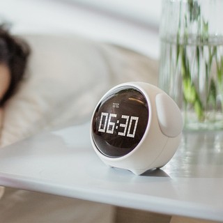 Xiaomi bạn ghim Biểu Hiện Dễ Thương Pixel Đồng Hồ Báo Thức Đa Chức Năng Kỹ Thuật Số Led Điều Khiển Bằng Giọng Nói Ánh Sáng Đầu Giường Nhiệt Kế Đồng Hồ Nhà