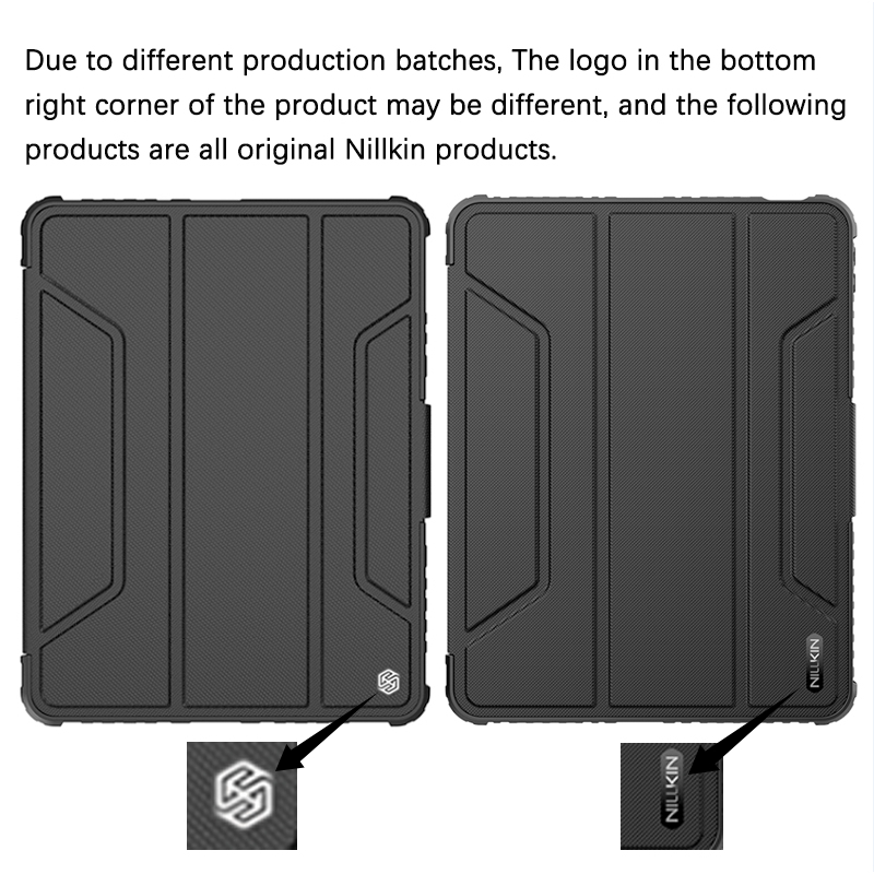Nillkin Cho Apple iPad Pro Air 13 / 11 12.9 2021 2020 2022 / A16 / Air 10.9 / 7 8 9 10th Gen / Air 4 5 2025 / 10.2 / Mini 6 / 7 2024 Vỏ Bao Da Thông Minh Có Hộp Đựng Bút Chì