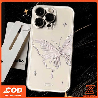 Ốp Lưng Cho OPPO Reno 14F Reno 14 Pro Reno 13F Reno 13 Pro Reno12 F Reno 12 PRO Reno 11F Reno 8Z Reno 7Z Reno 8T 5G Kim Loại Thời Trang Đơn Giản Bướm Vỏ Điện Thoại TPU Chống Sốc