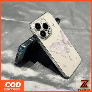 Ốp Lưng Cho OPPO Reno 14F Reno 14 Pro Reno 13F Reno 13 Pro Reno12 F Reno 12 PRO Reno 11F Reno 8Z Reno 7Z Reno 8T 5G Kim Loại Thời Trang Đơn Giản Bướm Vỏ Điện Thoại TPU Chống Sốc