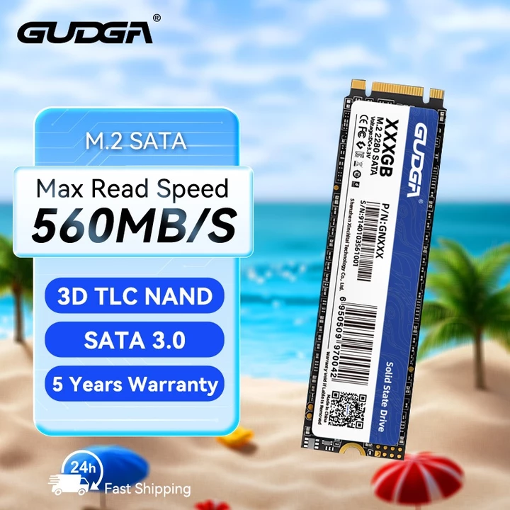 GUDGA M.2 NGFF SATA3 SSD M2 SSD 128GB 256GB 512GB Ổ cứng bên trong Đĩa thể rắn HDD cho máy tính để bàn PC Laptop