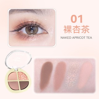 Bảng Phấn Mắt NOVO Bốn Màu - Chống Thấm Nước Lâu Dài Dễ Dàng Mờ Hàn Quốc Thấp Phong Cách Độ bão Hòa 6439