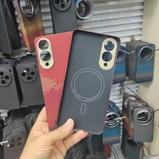 Ốp Lưng Sợi Carbon Aramid Từ Tính Cho Samsung Galaxy S25 Edge Nhẹ Siêu Mỏng Chống Trầy Xước Sạc Không Dây Vỏ Điện Thoại