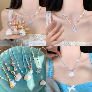 Vỏ sao biển ngọc trai vòng cổ nữ thời trang mùa hè bãi biển phong cách kỳ nghỉ dây chuyền phụ kiện
