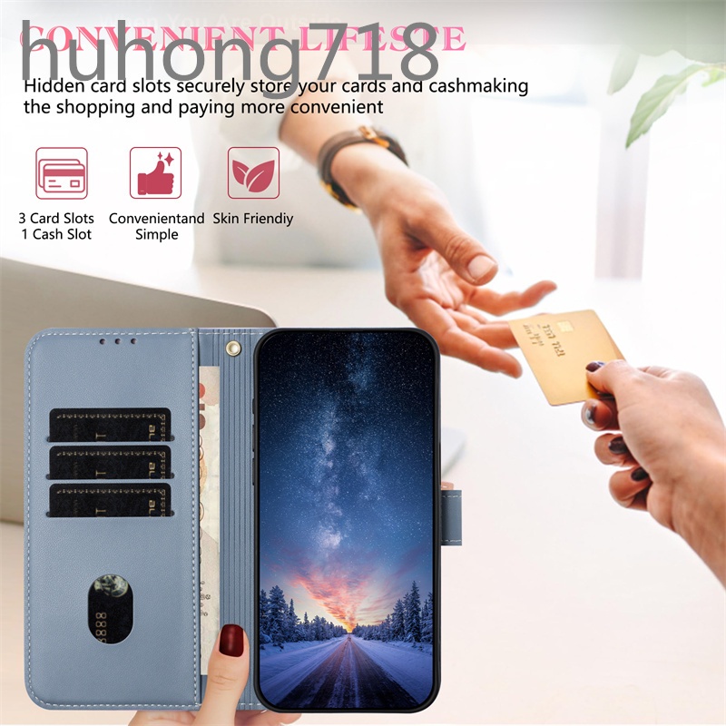 Dành Cho Samsung Galaxy S22 S23 S24 FE S25 Edge Ultra Plus + Ốp Điện Thoại Da Lật Gói Ví Khe Cắm Thẻ Đứng Vỏ Bảo Vệ Chống Sốc