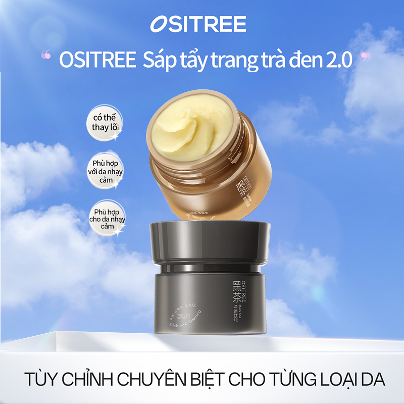 [Sản phẩm mới] Kem tẩy trang trà đen OSITREE 3.0 Da nhạy cảm  nhàng Không gây kích ứng-120ml