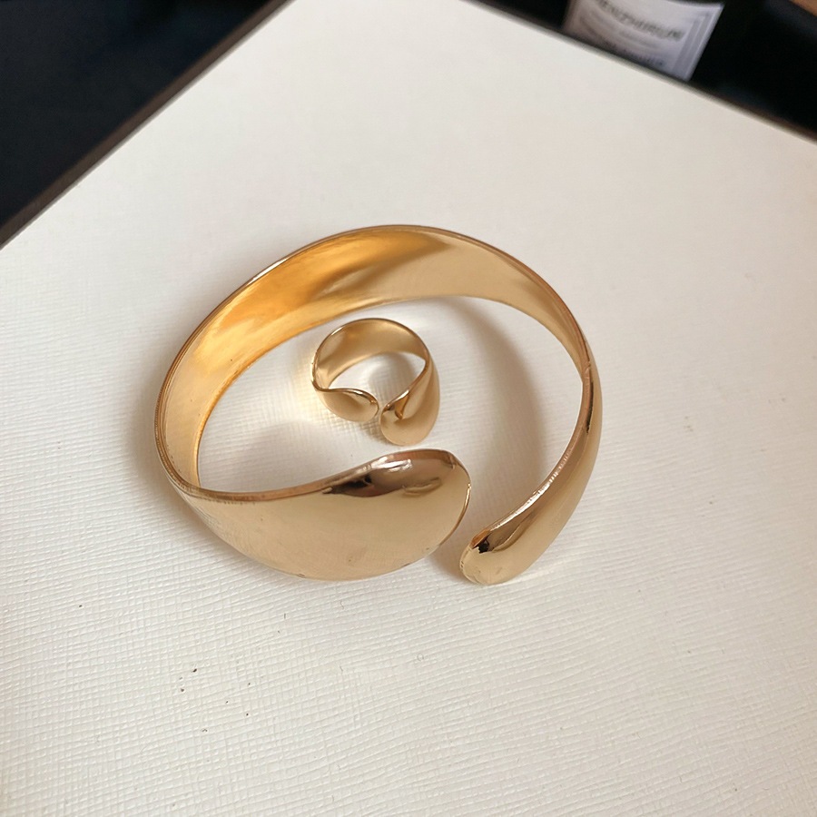 [Jewbeauty] Vòng tay hở miệng bóng hình bầu dục phong cách Châu Âu và Mỹ trang sức tay cao cấp thời trang và đa năng