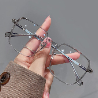 Kính gọng lớn siêu nhẹ dành cho nữ chống ánh sáng chống bức xạ khung Hàn Quốc f Ống kính có thể thay thế gương phẳng