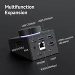 Hagibis Knob USB C Hub Với 4K60Hz HDMI 100W PD Nút bấm tắt Type-C Docking Station Điều chỉnh âm lượng Bộ điều khiển máy tính để bàn cho Macbook Win Laptop — ảnh 2