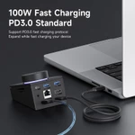 Hagibis Knob USB C Hub Với 4K60Hz HDMI 100W PD Nút bấm tắt Type-C Docking Station Điều chỉnh âm lượng Bộ điều khiển máy tính để bàn cho Macbook Win Laptop — ảnh 6