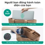 BAGSMART Túi Tote Nữ Du Lịch 14inch Laptop Bag Ba lô lớn Túi thể thao du lịch túi đi làm đa năng lịch và công sở Tote shouldbag — ảnh 4