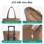 BAGSMART Túi Tote Nữ Du Lịch 14inch Laptop Bag Ba lô lớn Túi thể thao du lịch túi đi làm đa năng lịch và công sở Tote shouldbag — ảnh 5