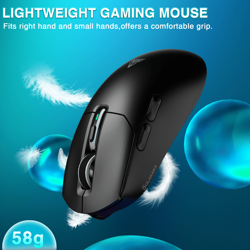 Chuột không dây SOLAKA SM820 Bluetooth / 2.4G / USB-C 24000 DPI 600mAh Sạc nhanh RGB Dock 62g Chuột nhẹ | BigBuy360 - bigbuy360.vn