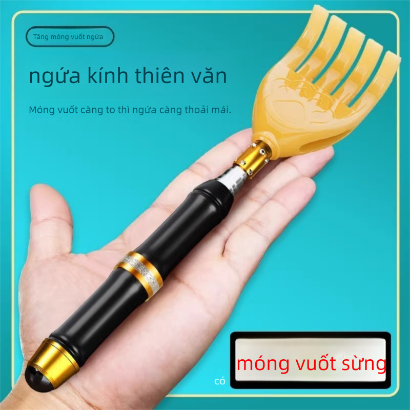 Dụng cụ gãi lưng bằng sừng bò cũ, công cụ giảm ngứa di động, dụng cụ gãi tự động lớn mới cho người già 1DOL