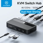 Hagibis USB C KVM Switch 1 Màn Hình 2 Máy Tính 4K HDMI KVM Switch Dual Host Sharing USB Hub PD Để Chia Sẻ Một Màn Hình Bàn Phím Chuột Máy In PC Laptop Điện Thoại Di Động Máy Tính Bảng — ảnh 1
