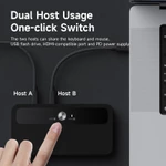 Hagibis USB C KVM Switch 1 Màn Hình 2 Máy Tính 4K HDMI KVM Switch Dual Host Sharing USB Hub PD Để Chia Sẻ Một Màn Hình Bàn Phím Chuột Máy In PC Laptop Điện Thoại Di Động Máy Tính Bảng — ảnh 3