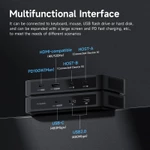 Hagibis USB C KVM Switch 1 Màn Hình 2 Máy Tính 4K HDMI KVM Switch Dual Host Sharing USB Hub PD Để Chia Sẻ Một Màn Hình Bàn Phím Chuột Máy In PC Laptop Điện Thoại Di Động Máy Tính Bảng — ảnh 2