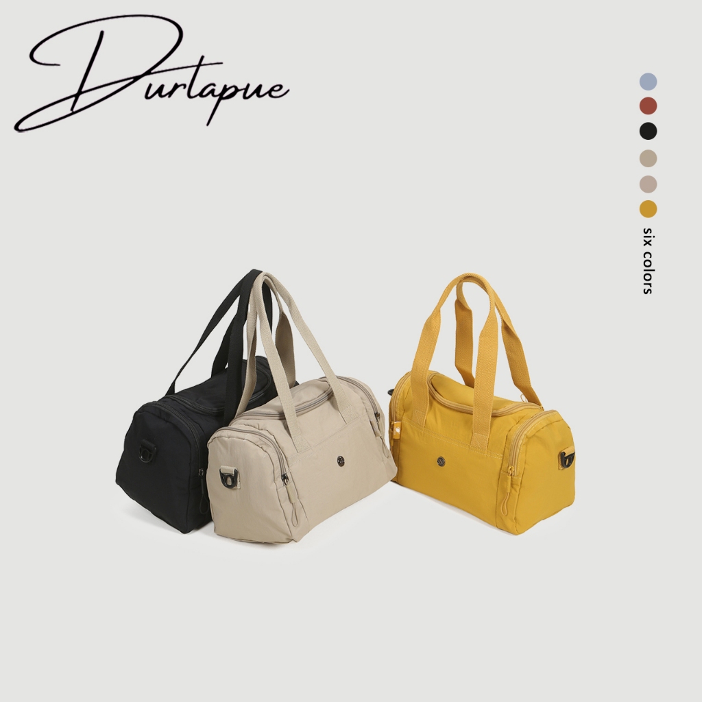 [Durlapue] Túi du lịch thời trang thiết kế chống thấm nước Màu trơn Unisex Túi vải dung tích lớn đơn giản