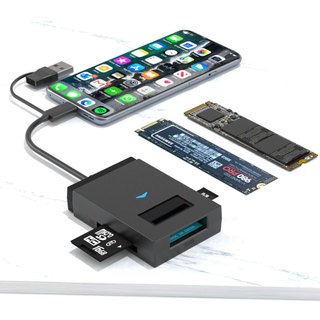 M.2 NVME / NGFF SSD / TF Ổ cắm trực tiếp Cáp truyền động dễ dàng Máy tính Đọc USB C bên ngoài