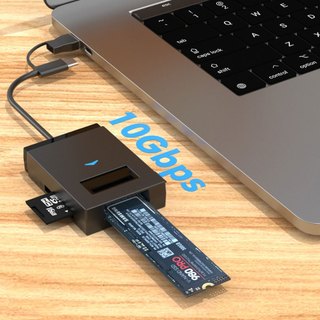 M.2 NVME / NGFF SSD / TF Ổ cắm trực tiếp Cáp truyền động dễ dàng Máy tính Đọc USB C bên ngoài