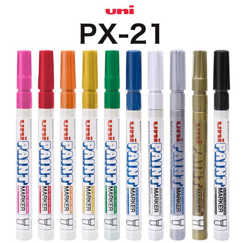UNI kèn Bút sơn PX-21 Bút lốp Fine Heading sign in pen Doodle pen Paint touch up pen 0.8-1.2mm