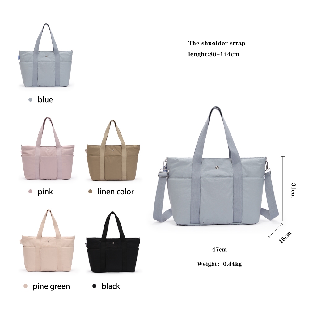 [Durlapue]-Túi đeo vai nylon dày công suất lớn mới, túi tote nhiều túi, thích hợp để đi du lịch.