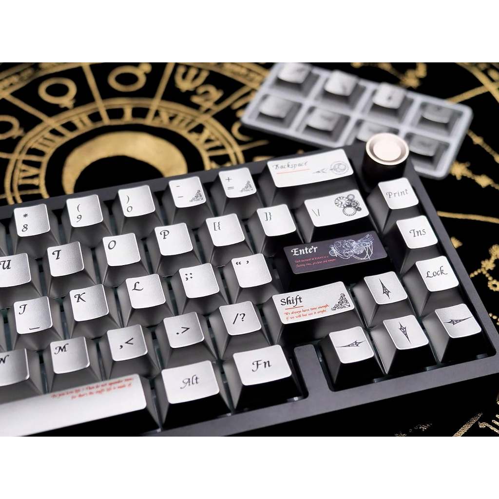 Bộ Keycaps phủ kim loại Womier Timeless 112 phím Cherry Profile dành cho bàn phím cơ 61 / 64 / 66 / 68 / 84 / 87 phím | BigBuy360 - bigbuy360.vn