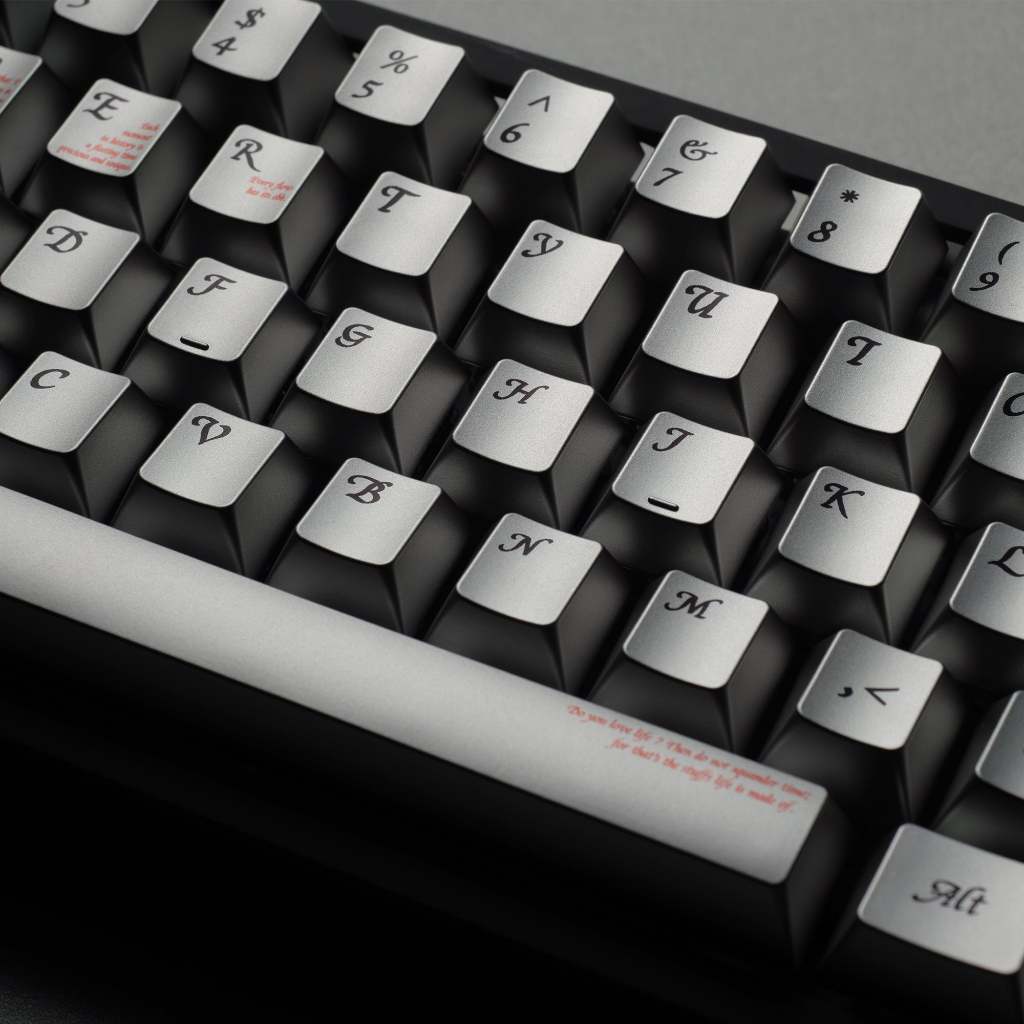 Bộ Keycaps phủ kim loại Womier Timeless 112 phím Cherry Profile dành cho bàn phím cơ 61 / 64 / 66 / 68 / 84 / 87 phím | BigBuy360 - bigbuy360.vn