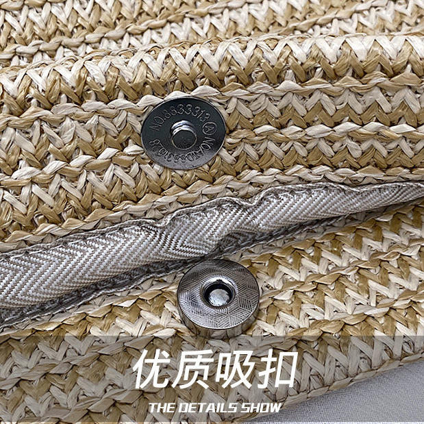 Túi Rơm Dung Tích Lớn Nữ Phong Cách Mới Túi Đeo Vai Tote Túi Nữ Dệt Túi Đeo Ngang