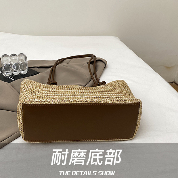 Túi Rơm Dung Tích Lớn Nữ Phong Cách Mới Túi Đeo Vai Tote Túi Nữ Dệt Túi Đeo Ngang