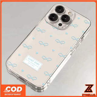 Ốp lưng cho Honor X9C X7C X8C X6B X8B X6A X7A X7B X9B Vỏ điện thoại di động TPU chống sốc nơ trái tim màu xanh đơn giản