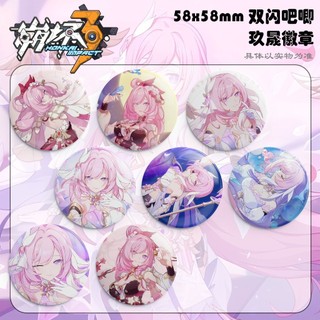 Trò Chơi Honkai Tác Động 3 Elysia Huy Hiệu Nút Cài Áo Cosplay Bộ Sưu Tập Đồ Chơi Túi Trang Trí Quà Tặng 58mm