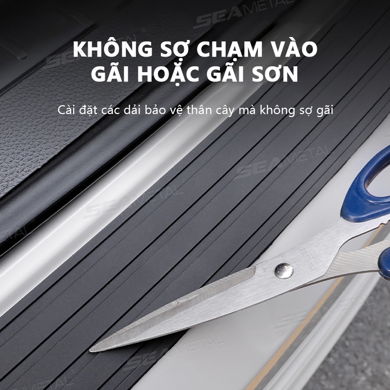 SEAMETAL cốp xe phía sau Dải bảo vệ cản sau 104x8.5cm Tấm chắn cửa cao su Tấm bảo vệ Mouldings Pad Viền Bao Dải tạo kiểu xe