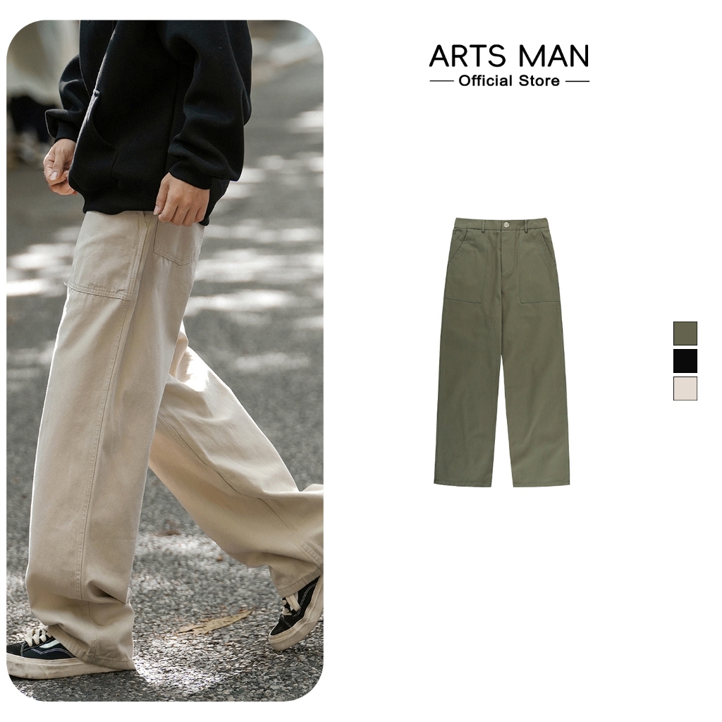 ARTSMAN Kaki Quần âu nam mùa hè rộng rãi