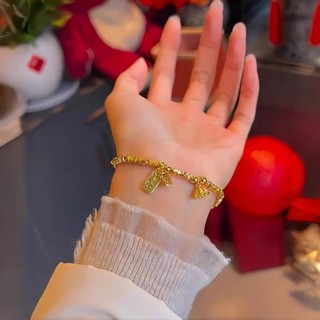 Vòng Tay Vàng May Mắn Vòng đeo Tay Nữ Căng Chuỗi Vàng Thích Hợp Thiết Kế Vòng đeo Tay Cao Cấp