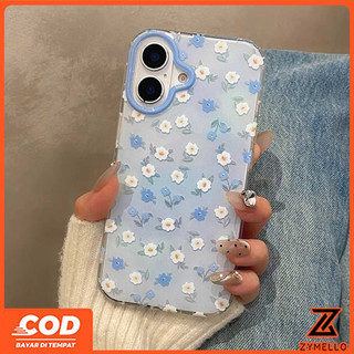 Ốp Lưng Cho OPPO Reno16F Reno15F Reno 14F Reno 14 Pro Reno13 F Reno11 Pro Reno10Pro Reno8T Reno8Z Reno7Z Reno6Z Reno8 Reno5 Reno4 Vỏ Điện Thoại TPU Chống Sốc IMD Hoa Màu Xanh Đẹp